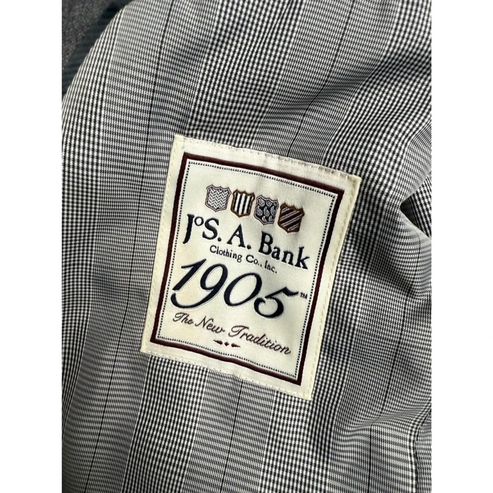 Jos A Bank 1905 Tailored Fit Gray Wool‎ Blazer Sport Coat Mens 42L 36W